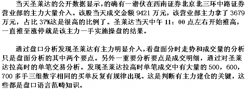 主力盘口语言七大问题