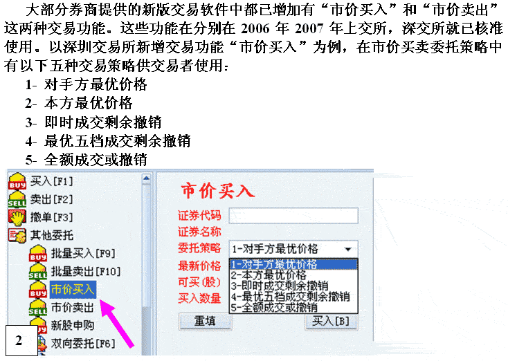 交易软件特殊下单功能