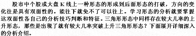 收敛三角形K线形态分析2