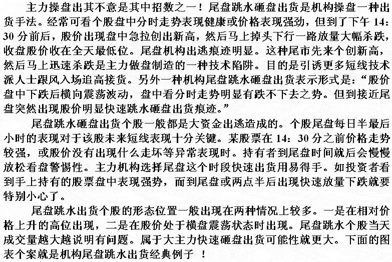 见顶判断之尾盘大跳水