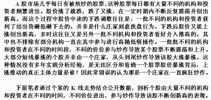 股票短线热炒暴涨因素分析