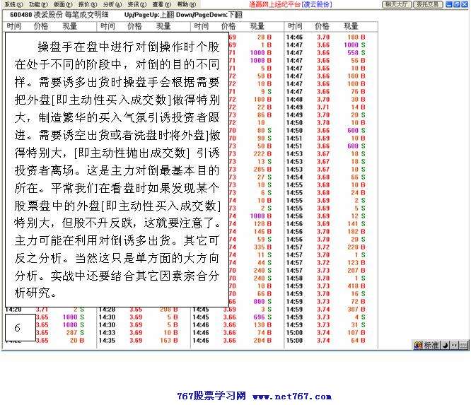 主力对倒行为分析